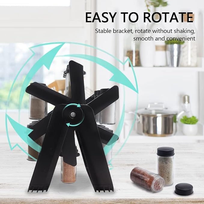 Rotating Spice Rack Organizer , منظم التوابل الدوّار من