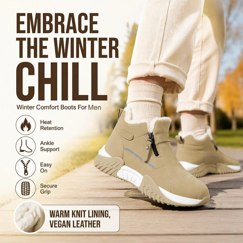 Warm Leather Casual Sneakers