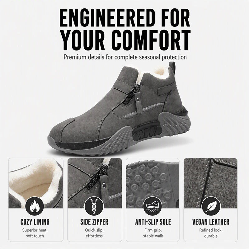Warm Leather Casual Sneakers