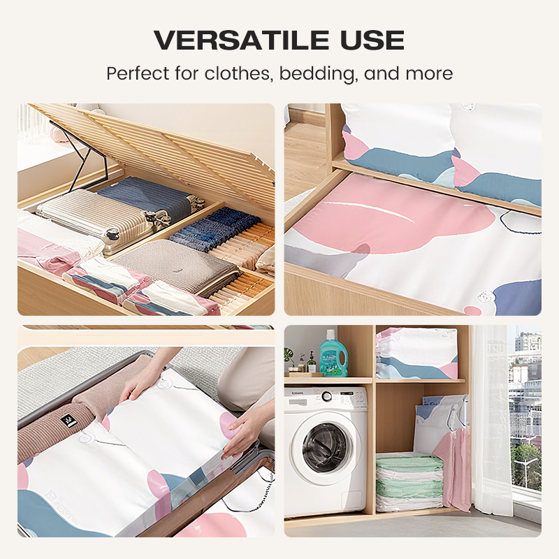 🛏️ LIMITIERTER 50% RABATT! Pumpenfreie Vakuum-Kompressionsbeutel – Spart bis zu 80% Stauraum für Bettwäsche, Kleidung & Reise