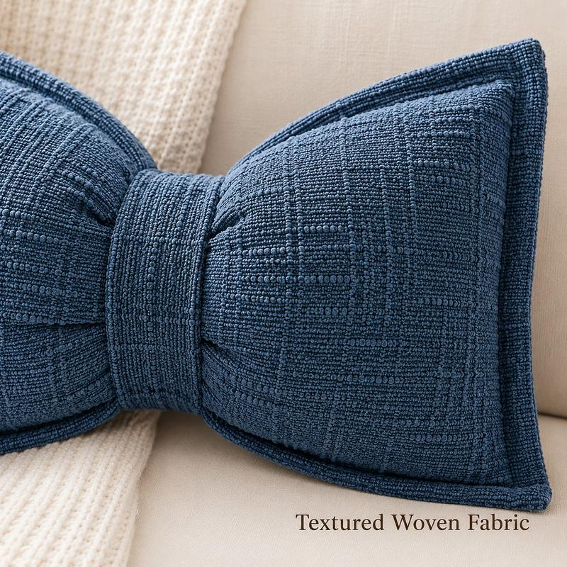 🎀🛋️ Soft Chenille Bow-Shaped Throw Pillow